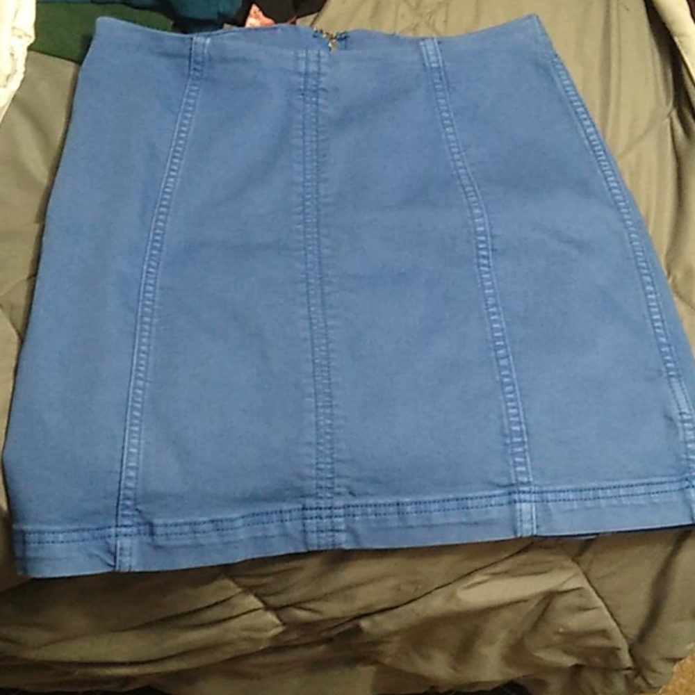 Free people  jean skirt. Sz 10 high waisted